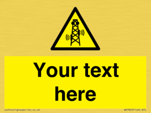 Custom warning RF radiation transmitter